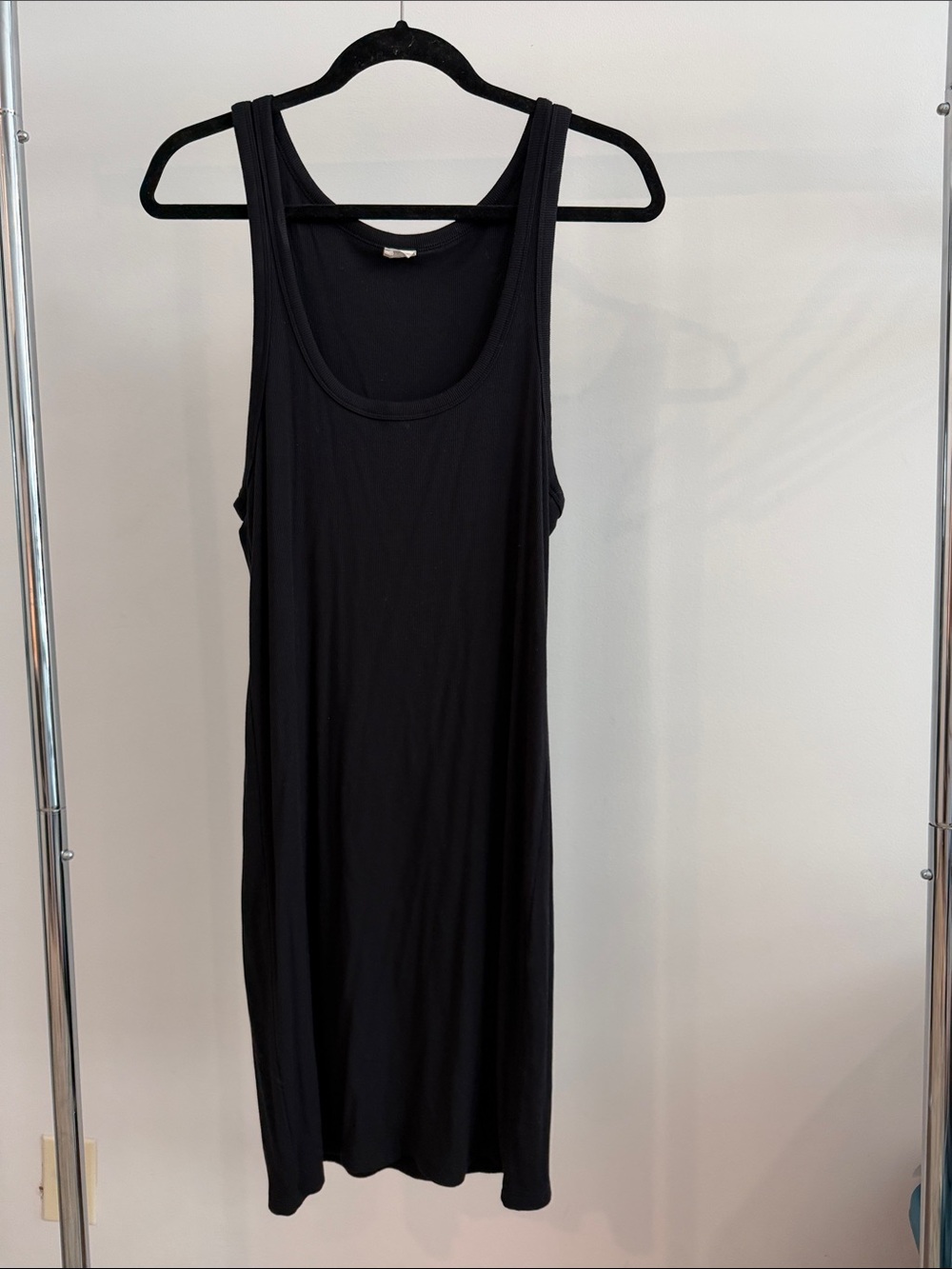 ARITZIA Black Tank Midi Dress by